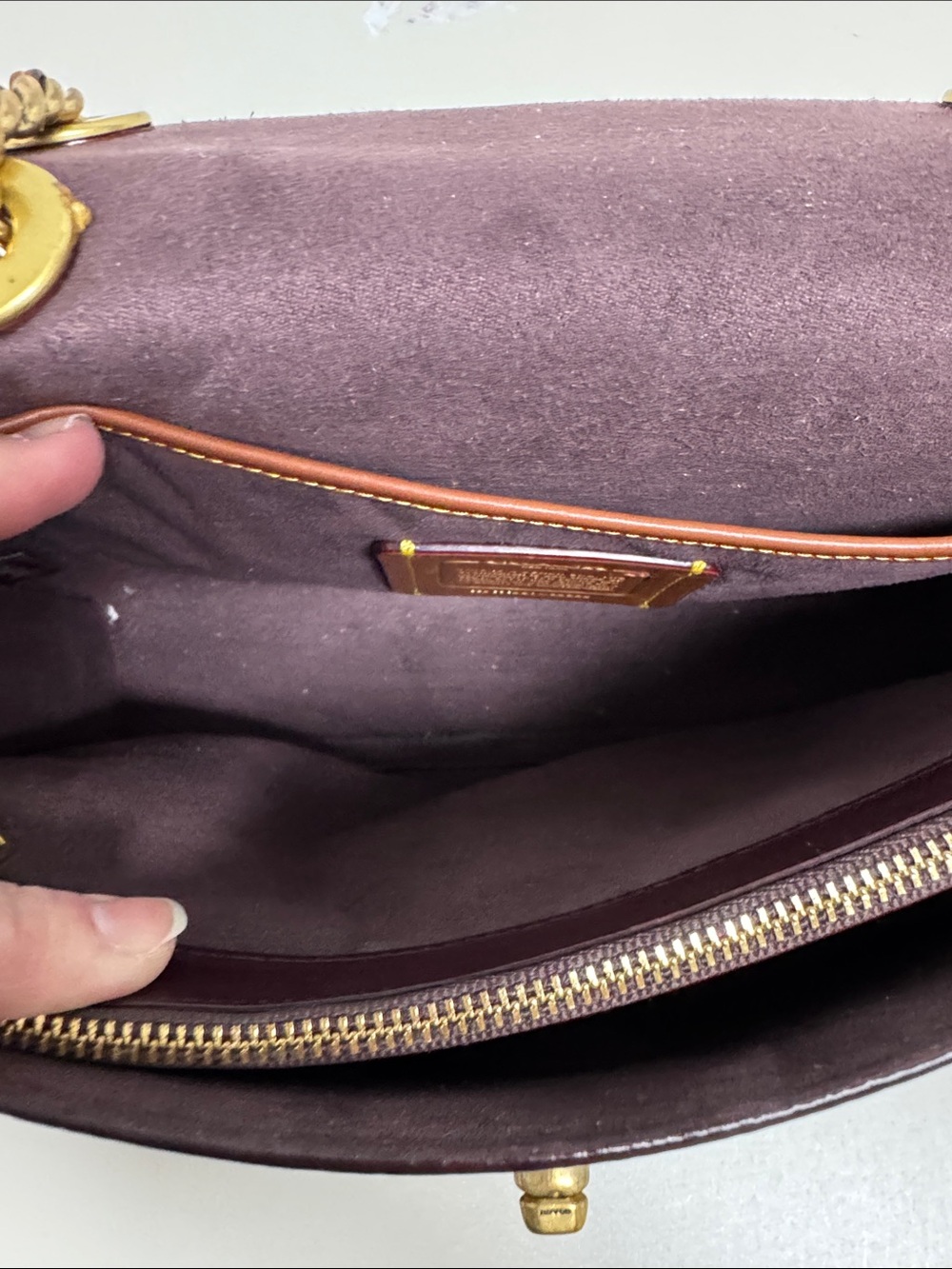 Coach Signature Parker 30585 Rust/Brown/Gold Shoulder Bag - Picture 12 of 14